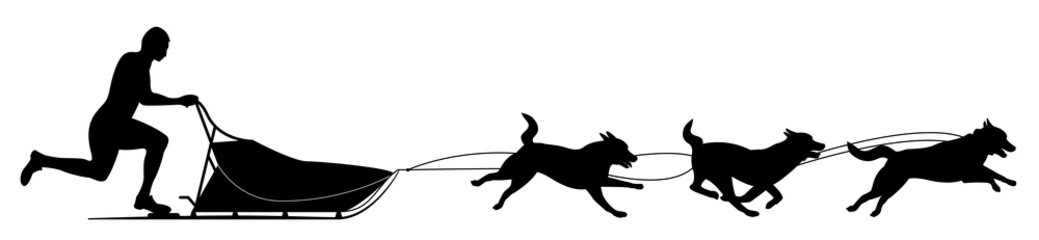 Dog Sled Silhouette At Getdrawings Free Download