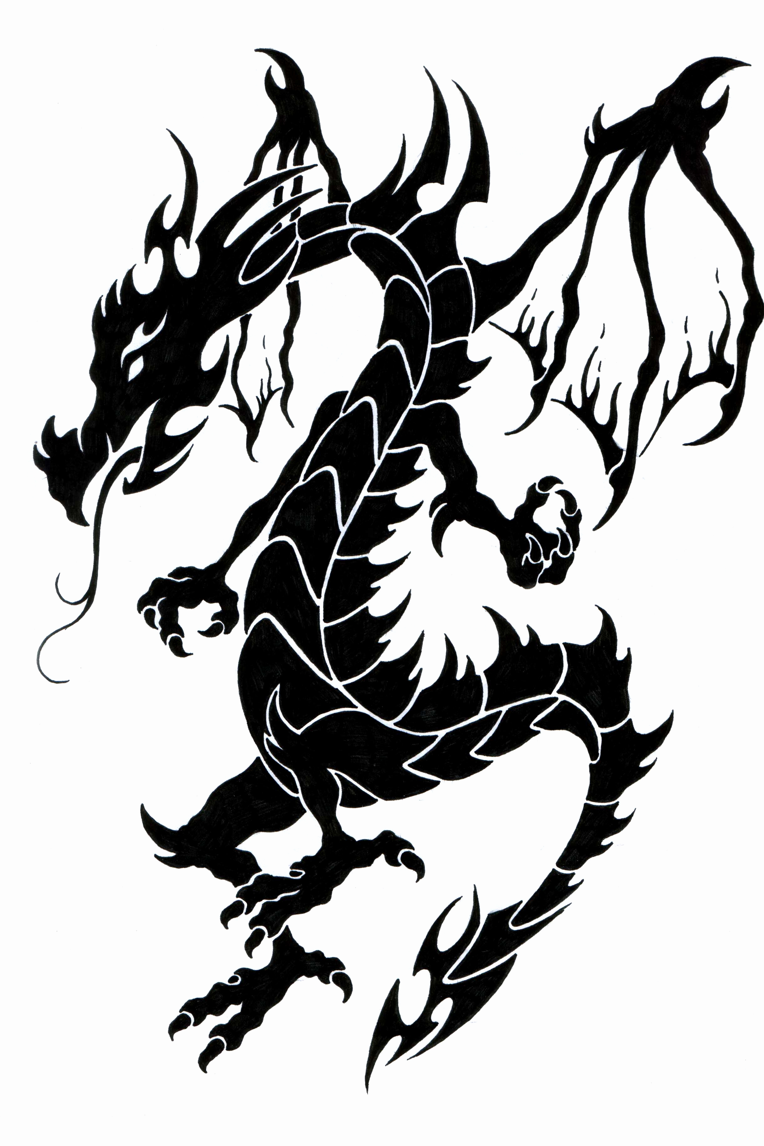 Dragon Silhouette Tattoo at GetDrawings Free download