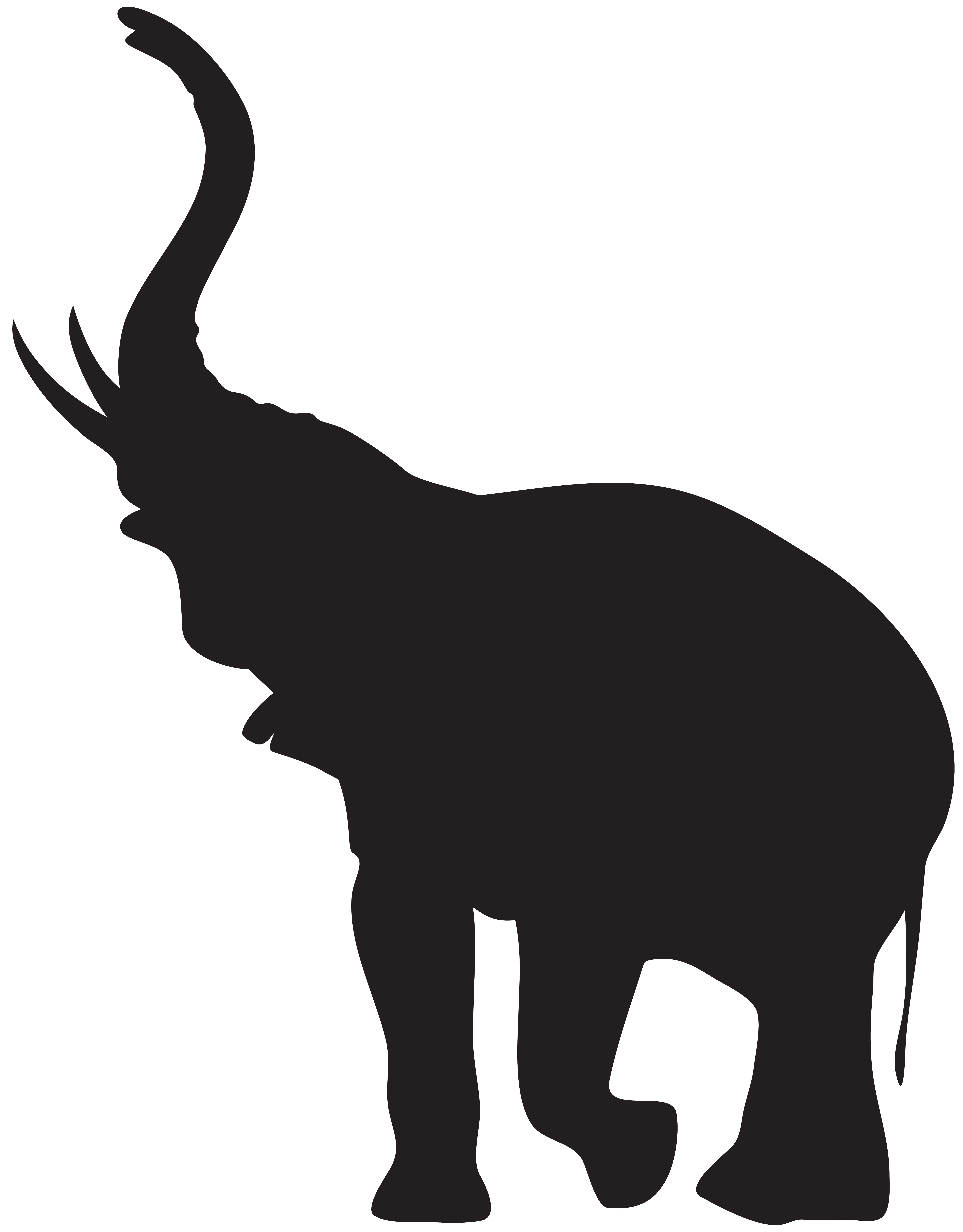 Elephant Clipart Silhouette at GetDrawings | Free download