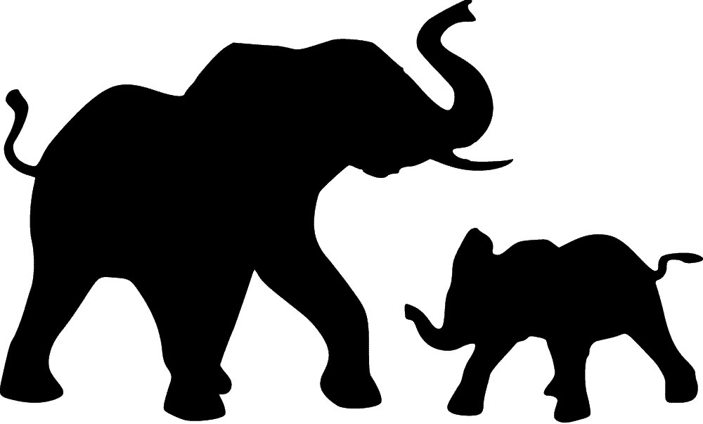 Elephant Silhouette Stencil at GetDrawings Free download