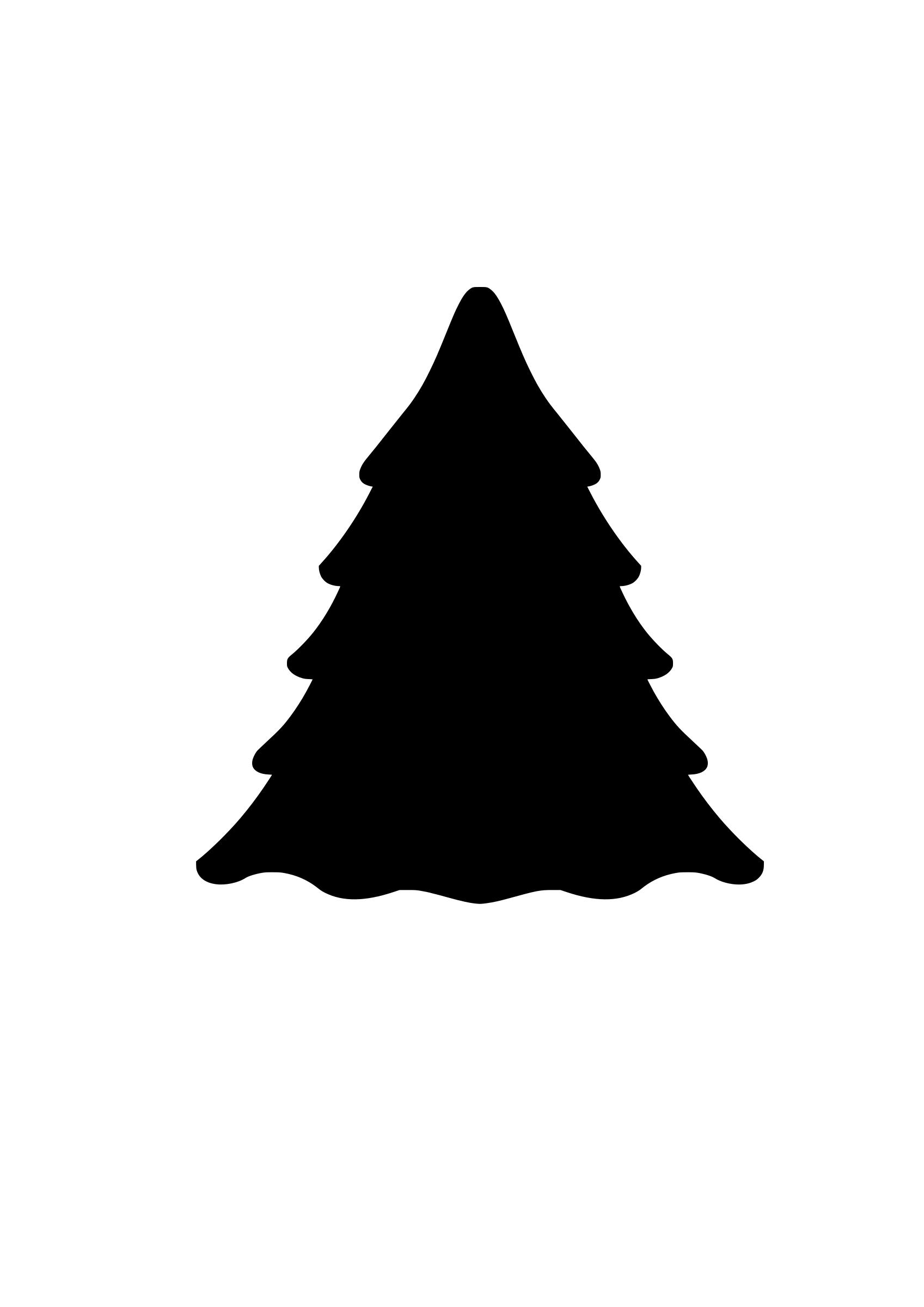 Evergreen Tree Silhouette at GetDrawings | Free download