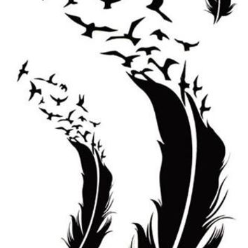 Feather Bird Silhouette At Getdrawings Free Download