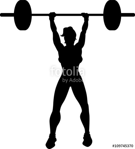 453x500 Cross Fit Woman Silhouette Stock Image And Royalty Free Vector.
