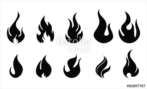 Flame Vector Silhouette at GetDrawings | Free download