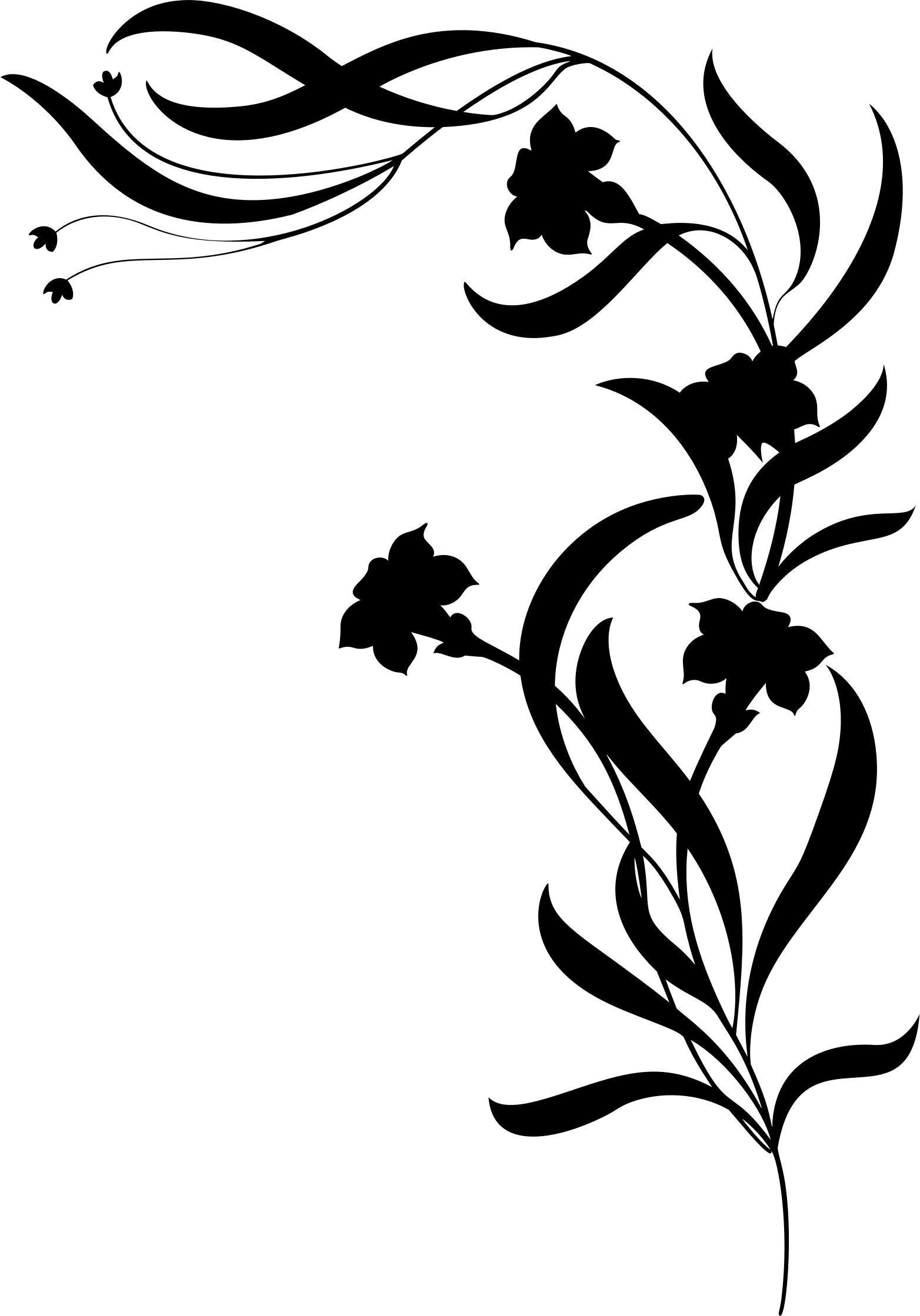 Flower Border Silhouette at GetDrawings | Free download