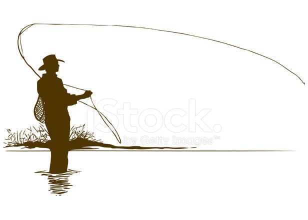 Fly Fishing Silhouette Image At Getdrawings Free Download
