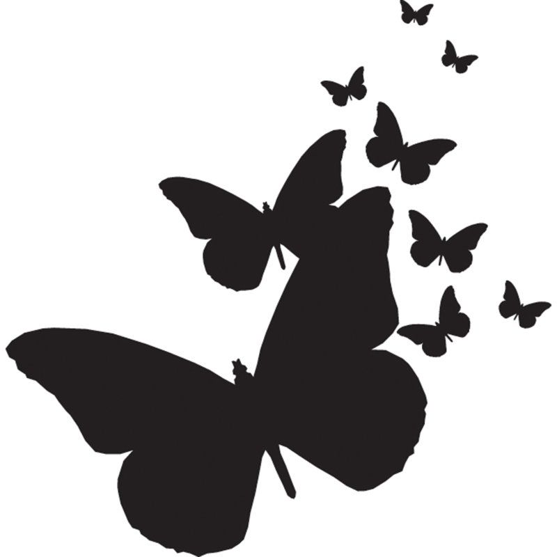 Flying Butterfly Silhouette At Getdrawings Free Download