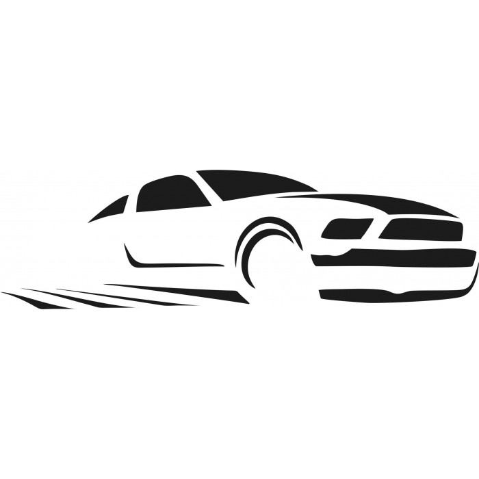 1987-93 Ford Mustang LX Fox Body Cartoon Cars Wall Graphic Decal Vinyl Cling NEW