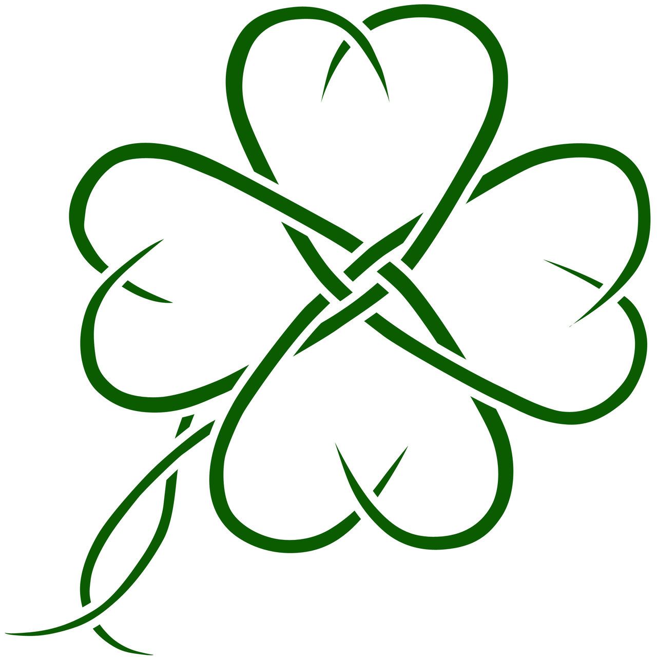 Cute Four Leaf Clover SVG cut files for scrapbooking silhouette