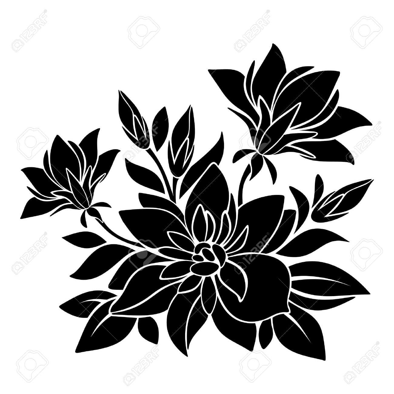 Free Flower Vector Silhouette At Getdrawings Free Download