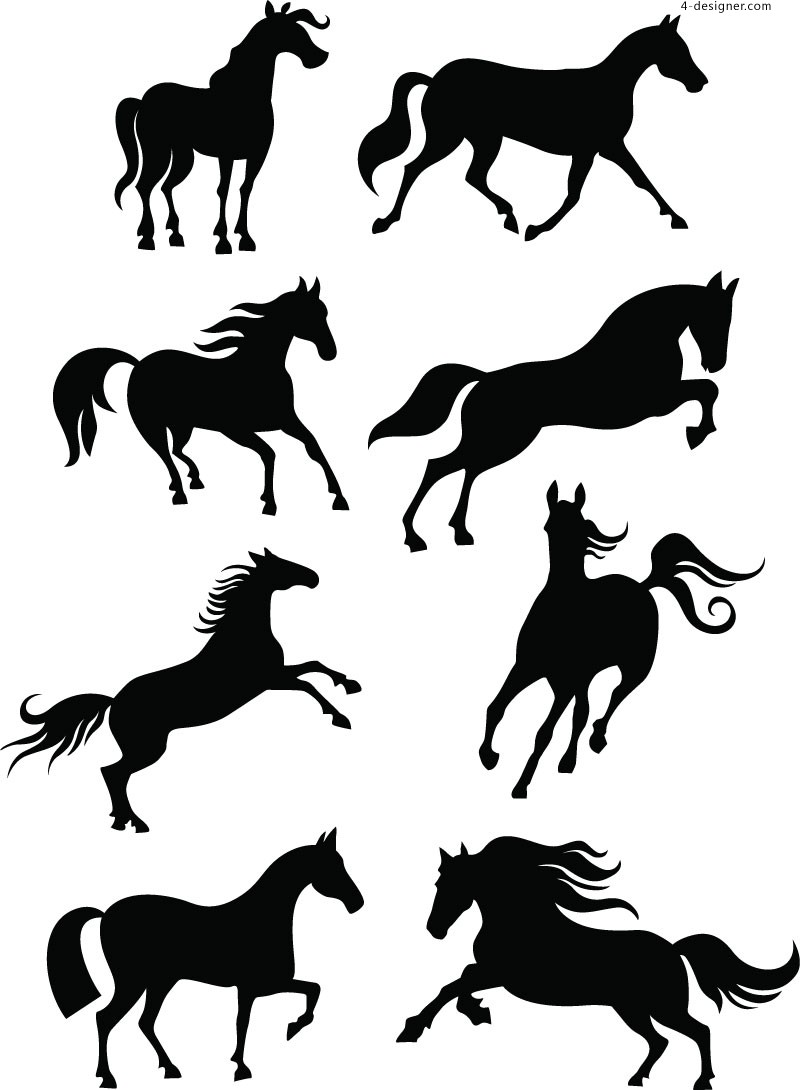 Horse Galloping Silhouette at GetDrawings | Free download