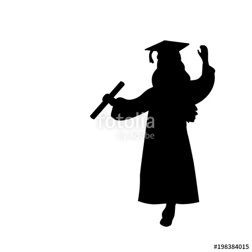 Girl Graduate Silhouette At Getdrawings 