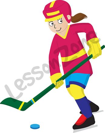 Girl Hockey Player Silhouette At Getdrawings 