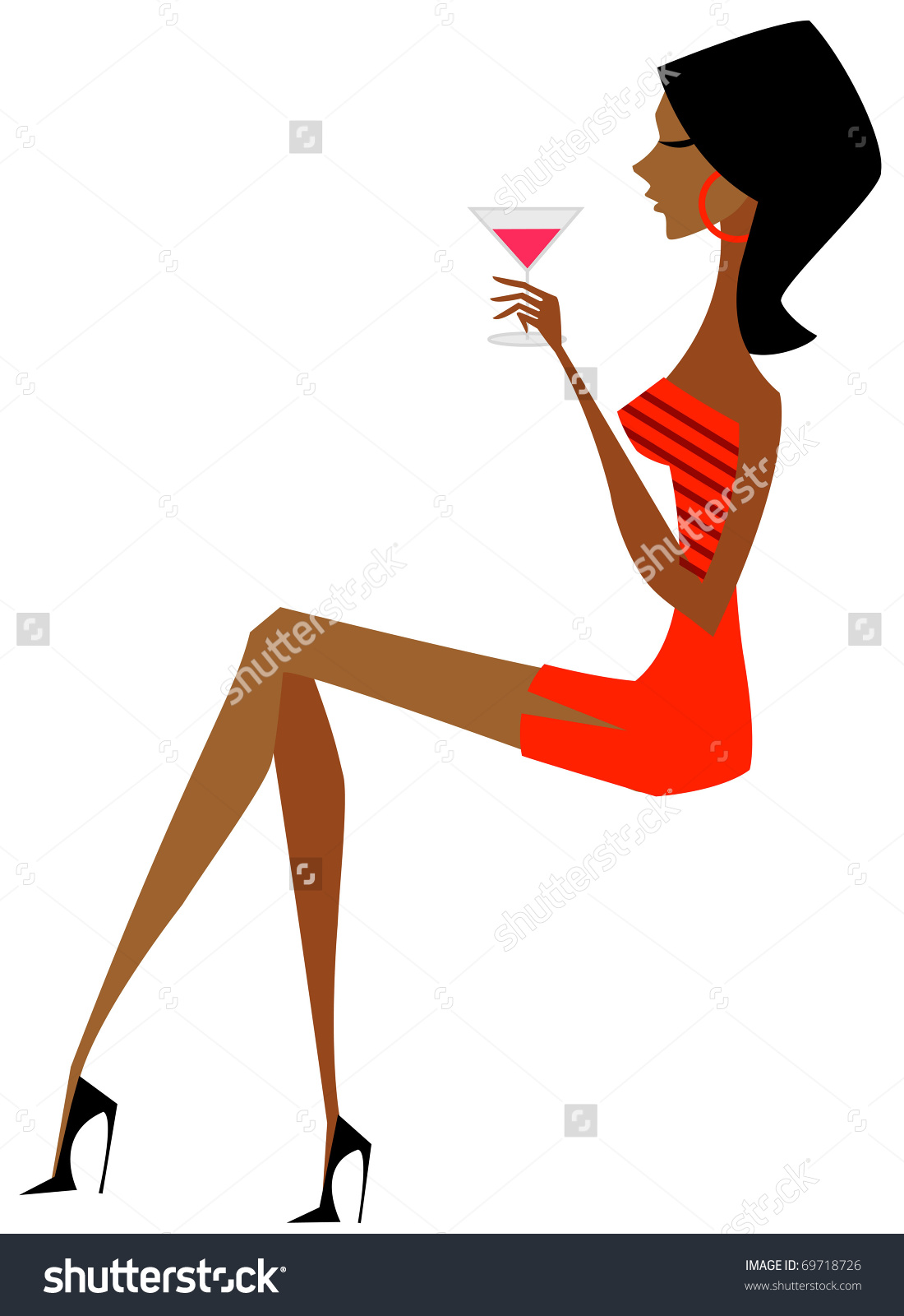 Girl In Martini Glass Silhouette At Getdrawings Free Download 7480