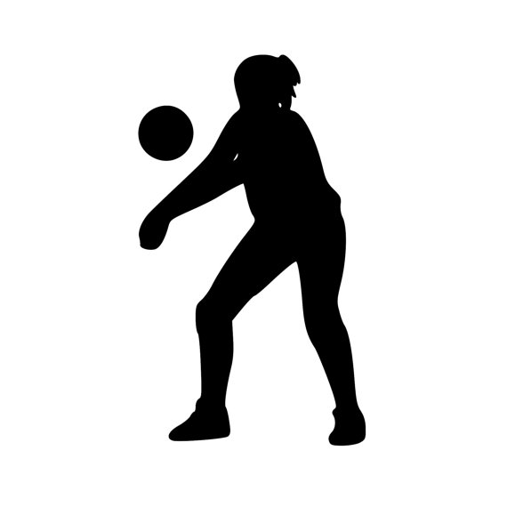 Girls Volleyball Silhouette At Getdrawings 