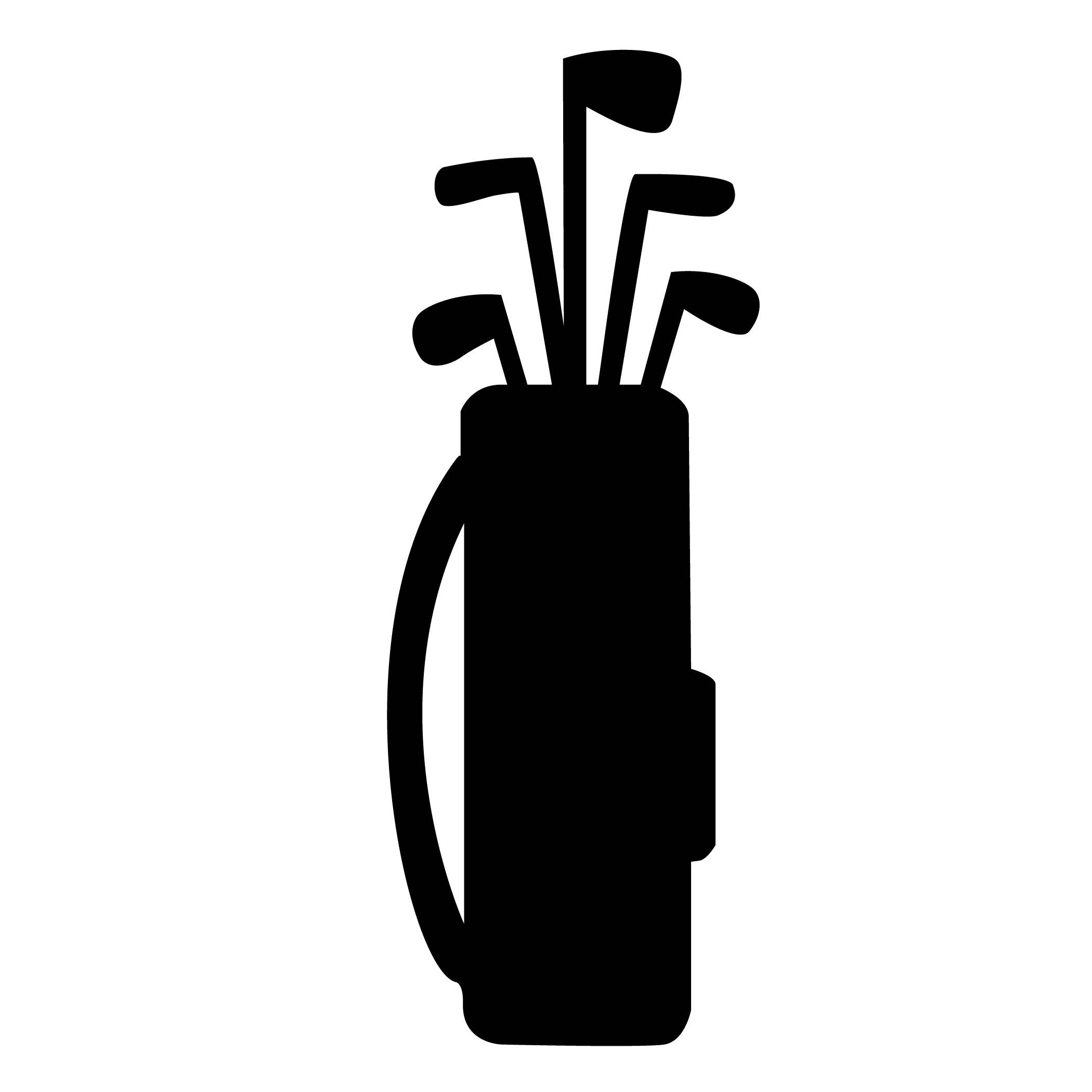 Golf Bag Silhouette at GetDrawings | Free download
