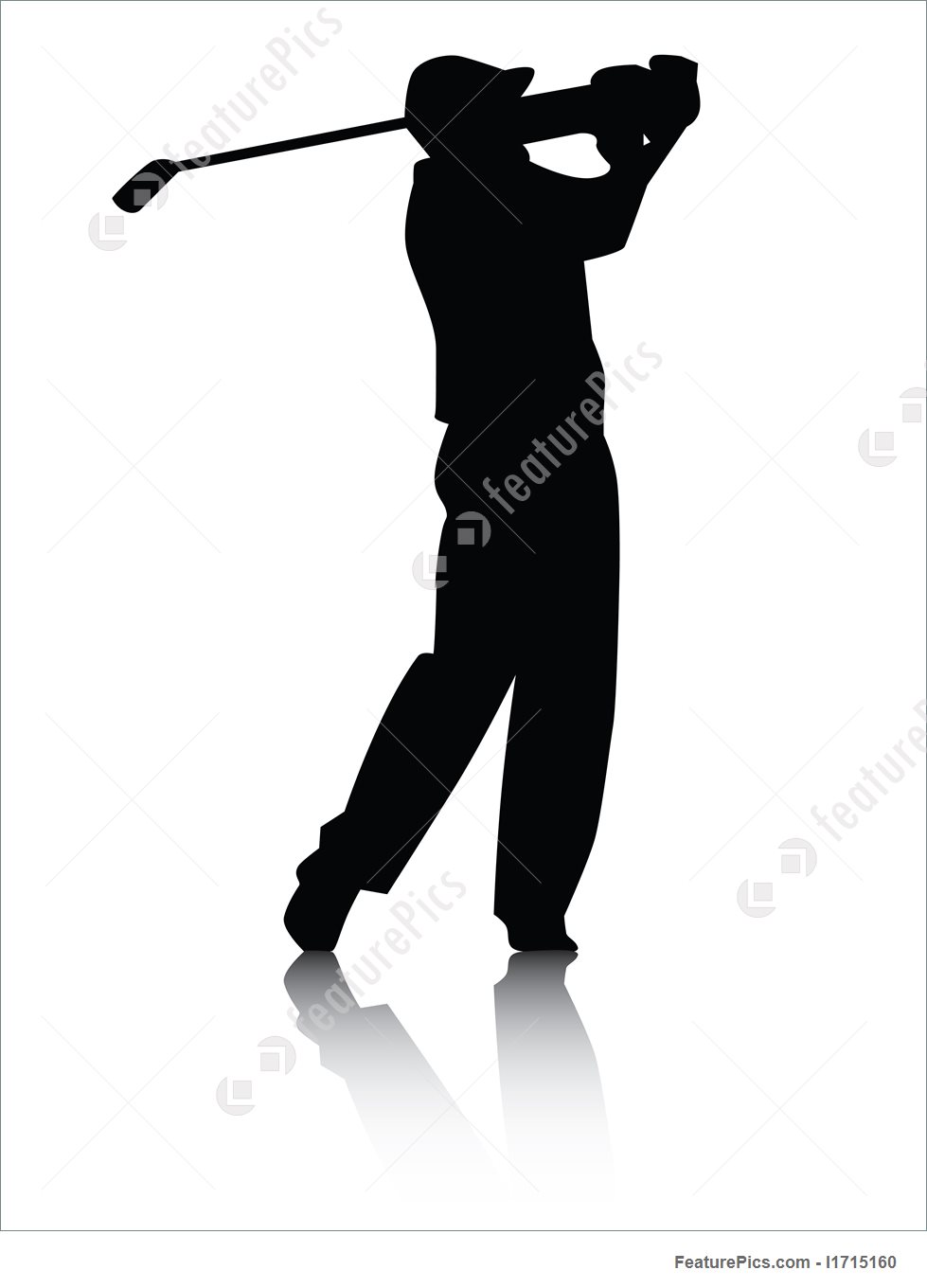 Golfer Swing Silhouette At Getdrawings Free Download