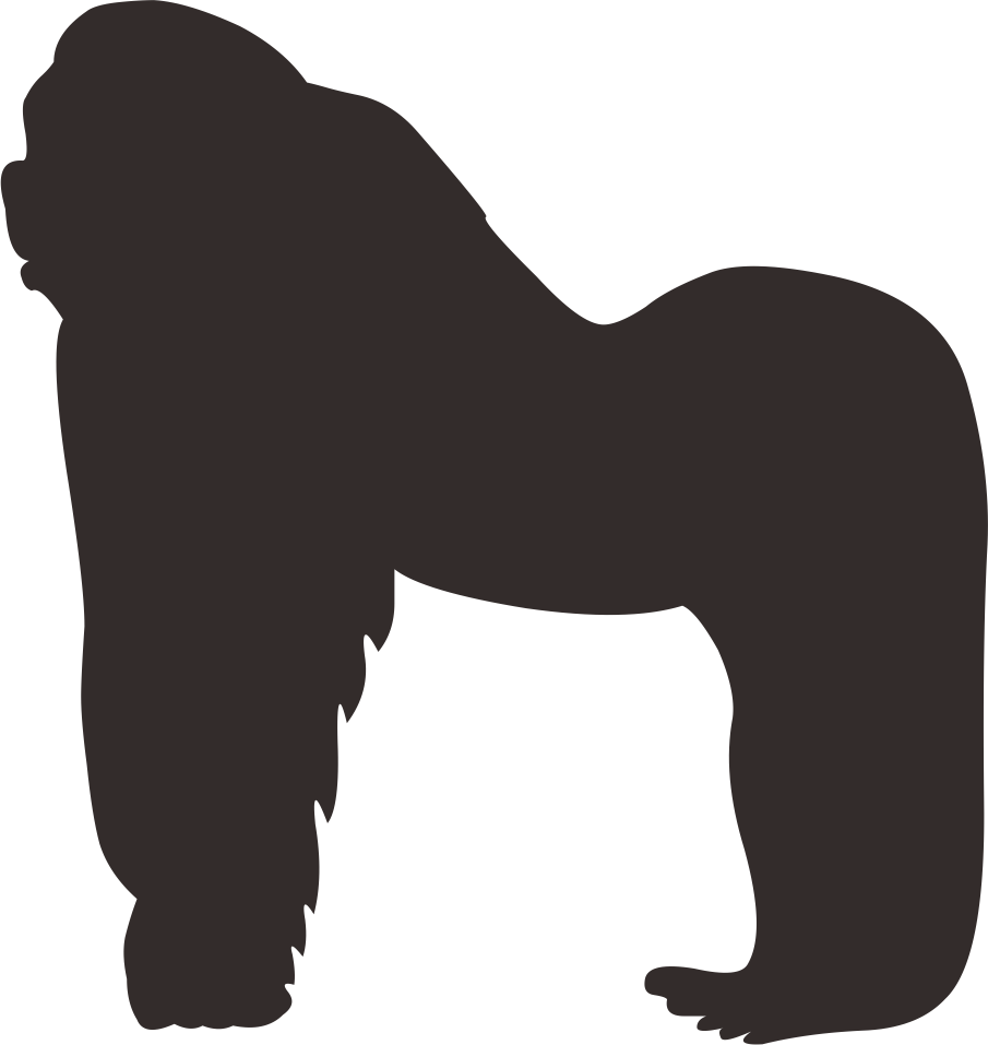 Gorilla Silhouette at GetDrawings | Free download