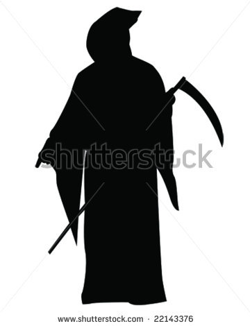 grim reaper scythe silhouette