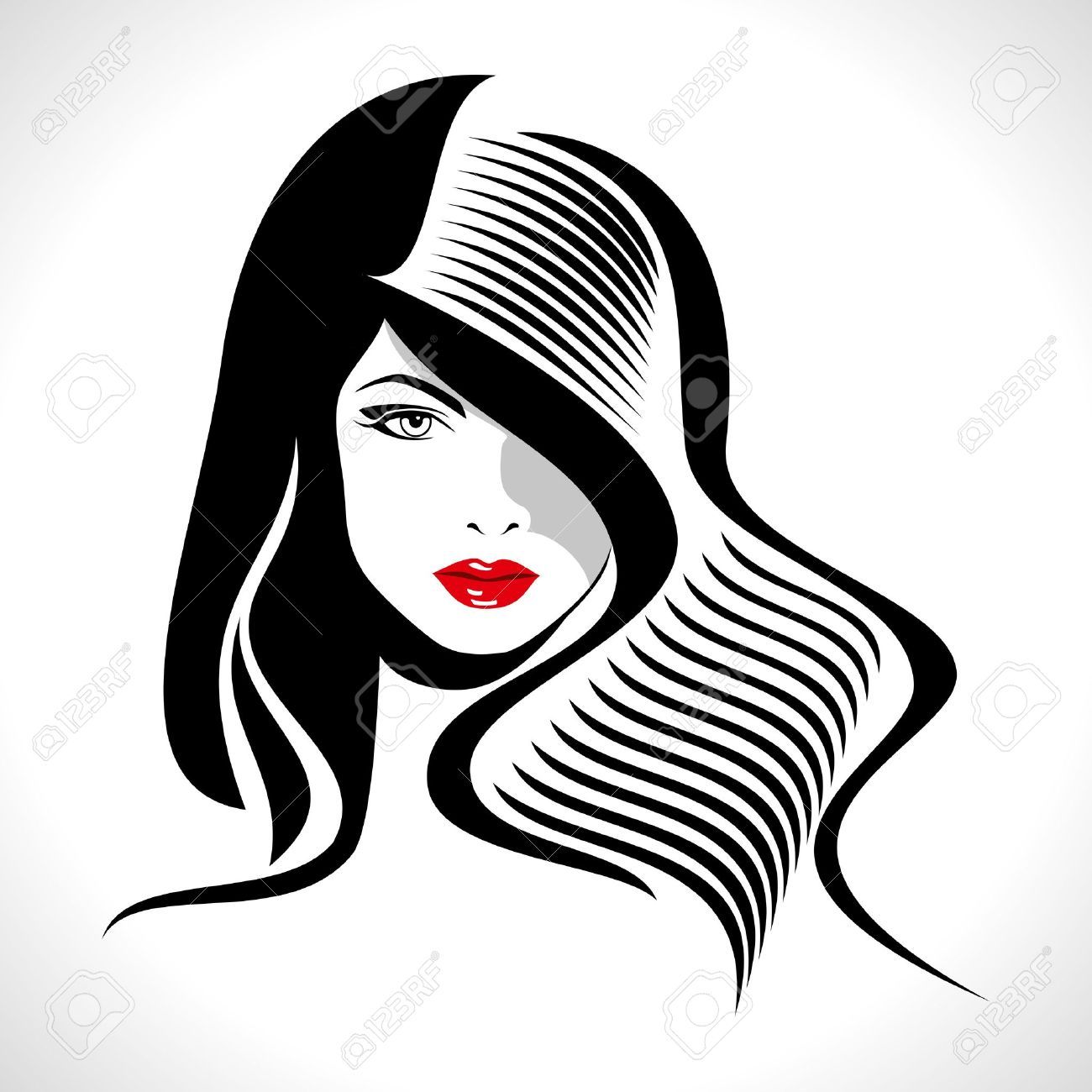 Wavy Hair Drawing at GetDrawings | Free download