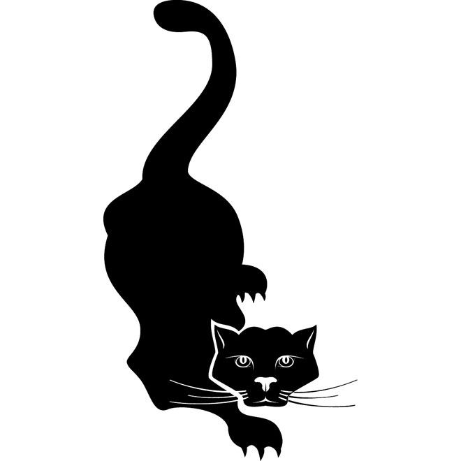 Halloween Black Cat Silhouette Pattern at GetDrawings Free download
