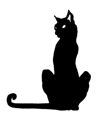 Halloween Black Cat Silhouette Pattern At Getdrawings 