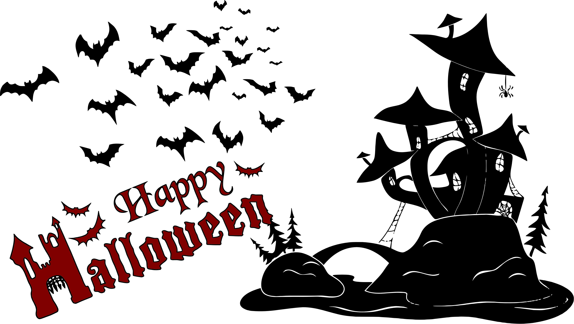 Halloween Scene Silhouette at GetDrawings | Free download