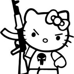 Hello Kitty Silhouette at GetDrawings | Free download