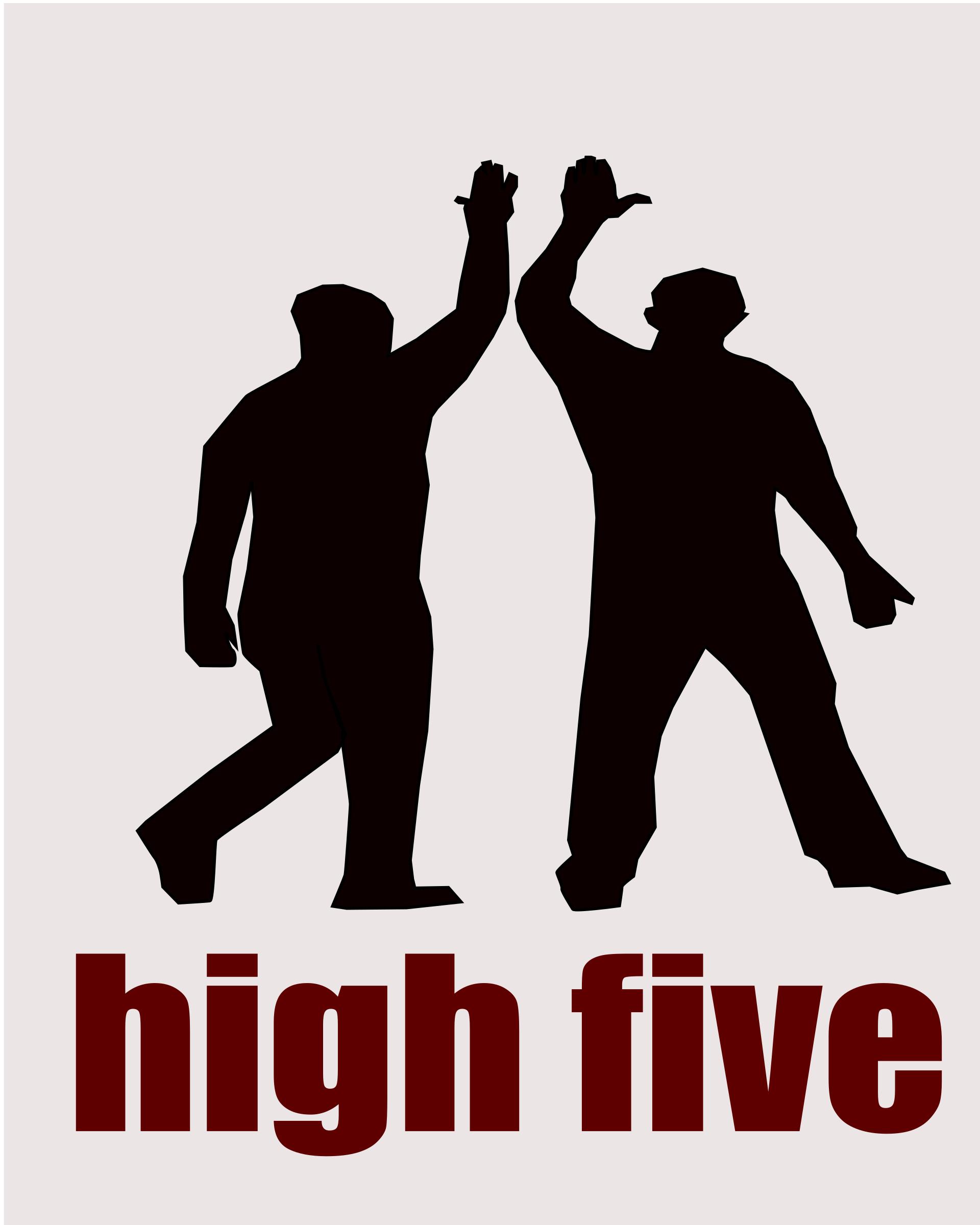 High Five Silhouette at GetDrawings Free download