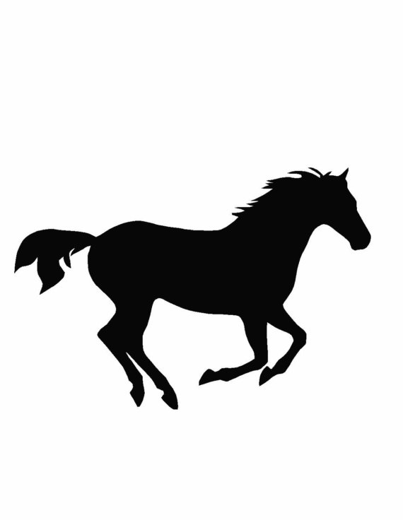 Horse Galloping Silhouette at GetDrawings | Free download