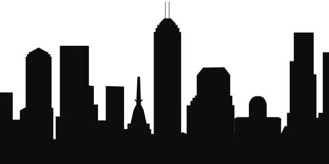 Indianapolis Skyline Silhouette at GetDrawings | Free download