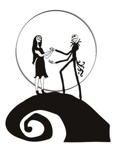 Download Jack Skellington And Sally Silhouette at GetDrawings ...