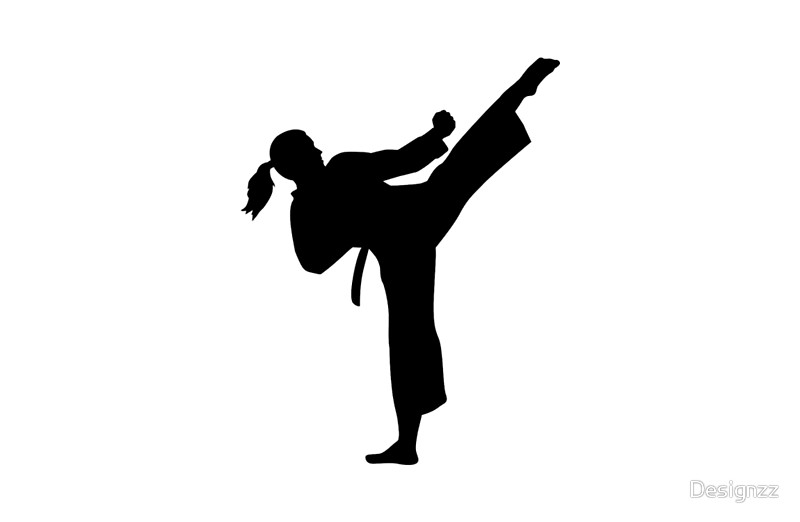 Karate Girl Silhouette At Getdrawings Free Download 