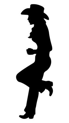 Leaning Cowboy Silhouette Pattern At Getdrawings 