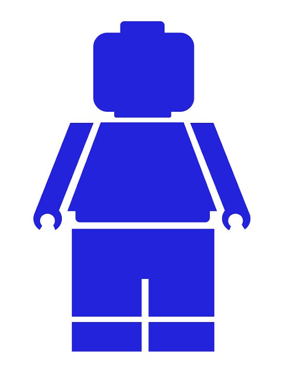 lego minifigure outline