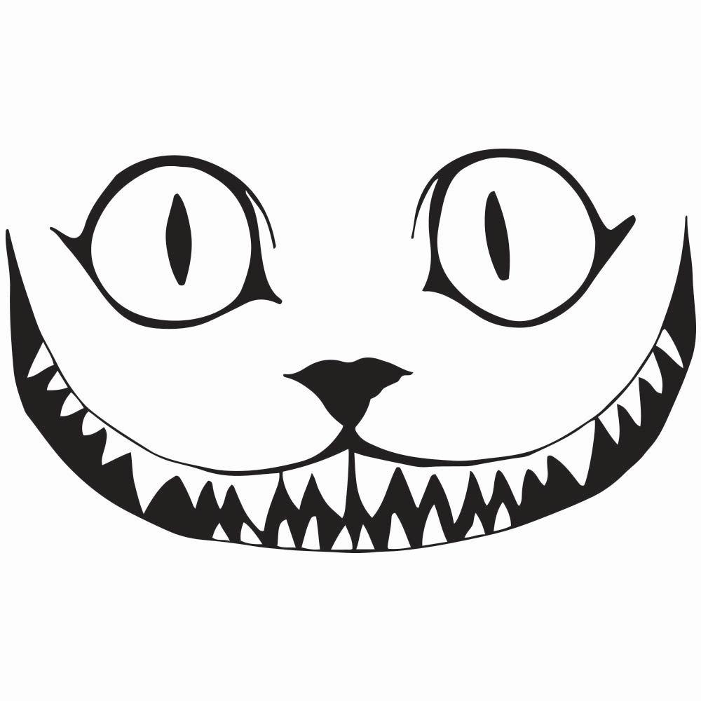 Printable Cheshire Cat Pumpkin Stencil