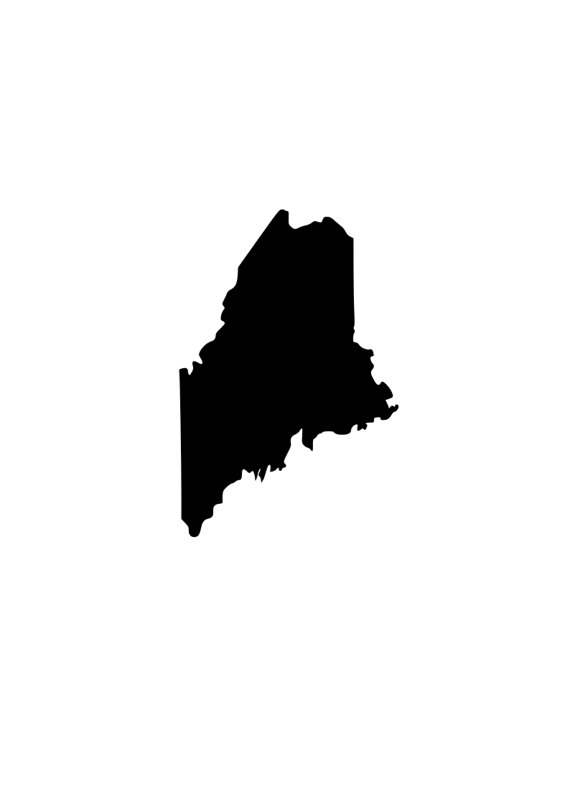 Maine Silhouette at GetDrawings | Free download