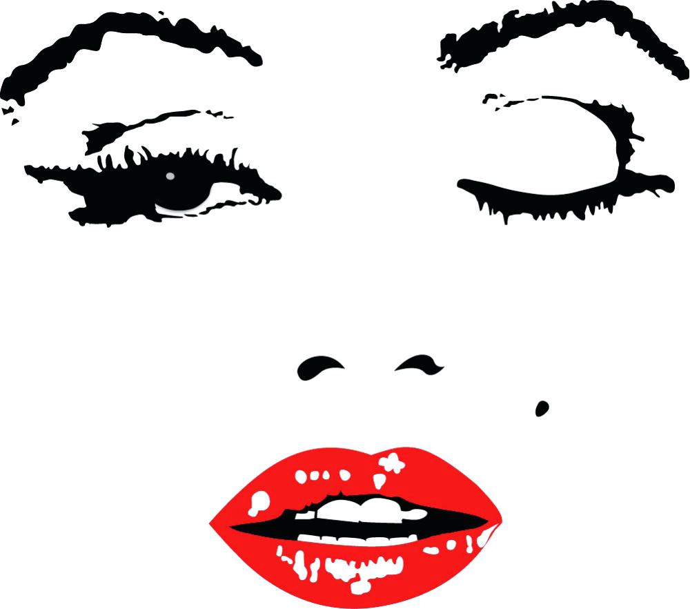 Marilyn Monroe Silhouette 1 Vinyl Decal Dessin Silhou