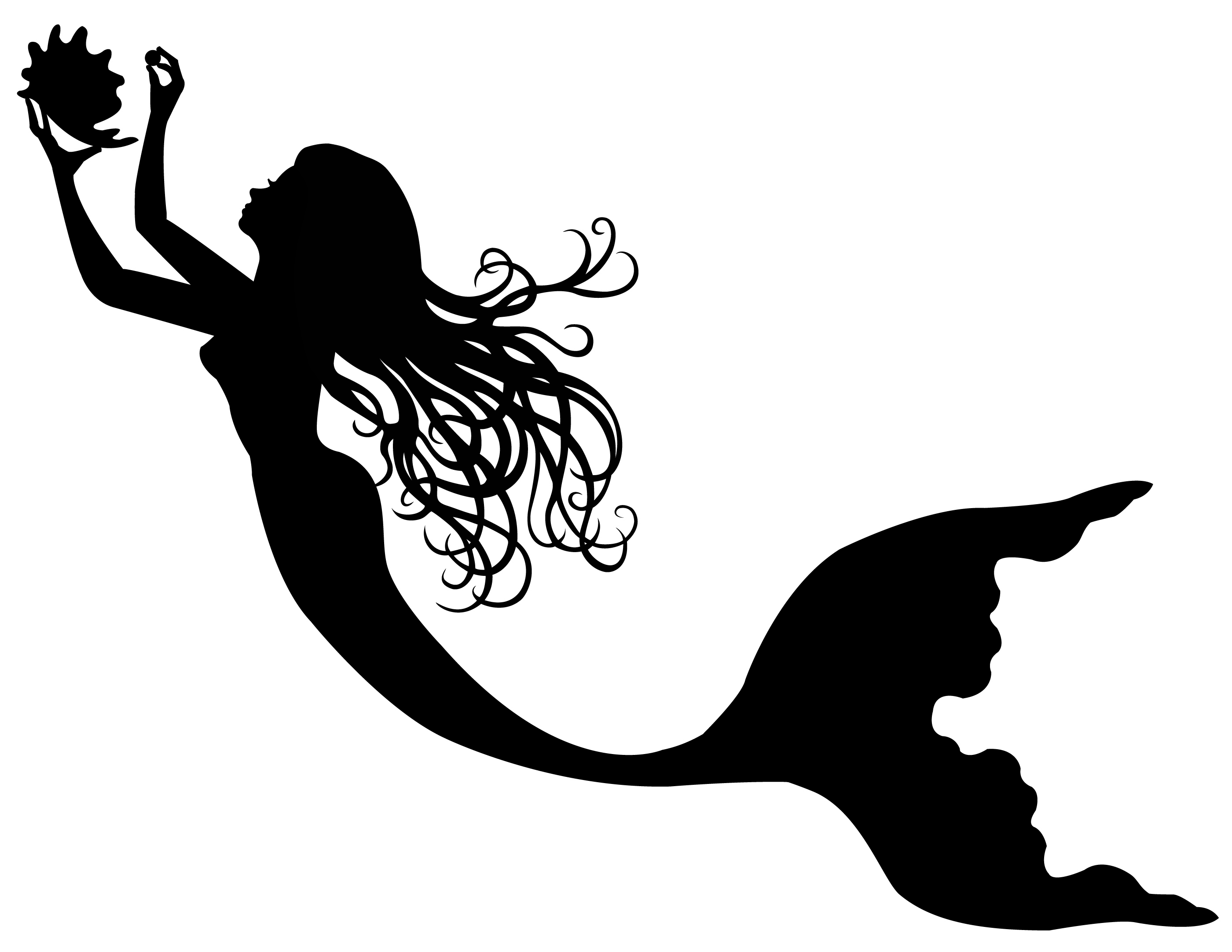 Mermaid Silhouette Clipart at GetDrawings | Free download