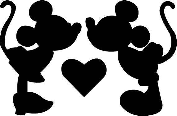 Mickey And Minnie Silhouette Clip Art At Getdrawings Free Download