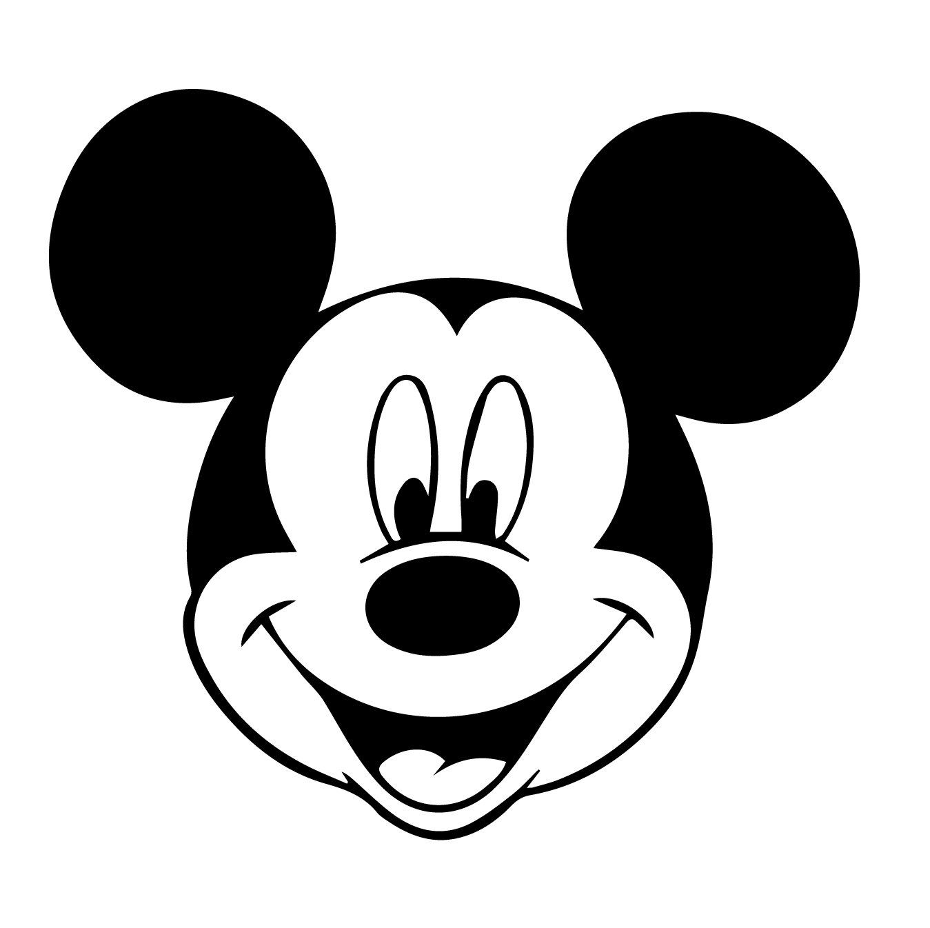 Mickey Mouse Face Silhouette at GetDrawings | Free download