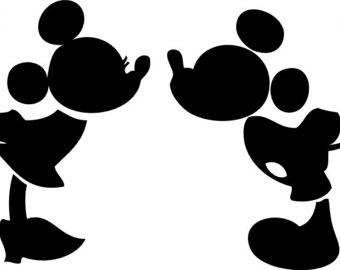 Download Minnie And Mickey Kissing Silhouette at GetDrawings | Free ...