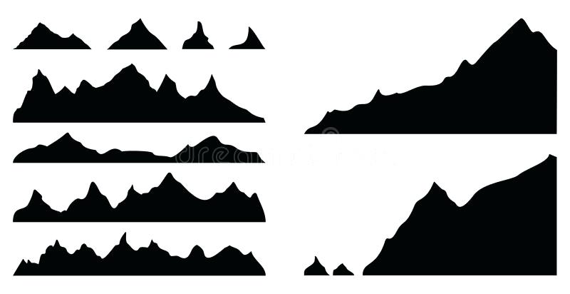 Mountain Peak Silhouette at GetDrawings | Free download
