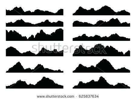 Mountain Range Silhouette at GetDrawings | Free download