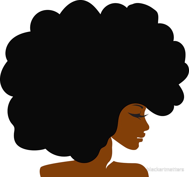 Natural Hair Silhouette At Getdrawings Free Download