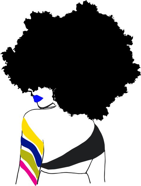 Natural Hair Silhouette at GetDrawings Free download