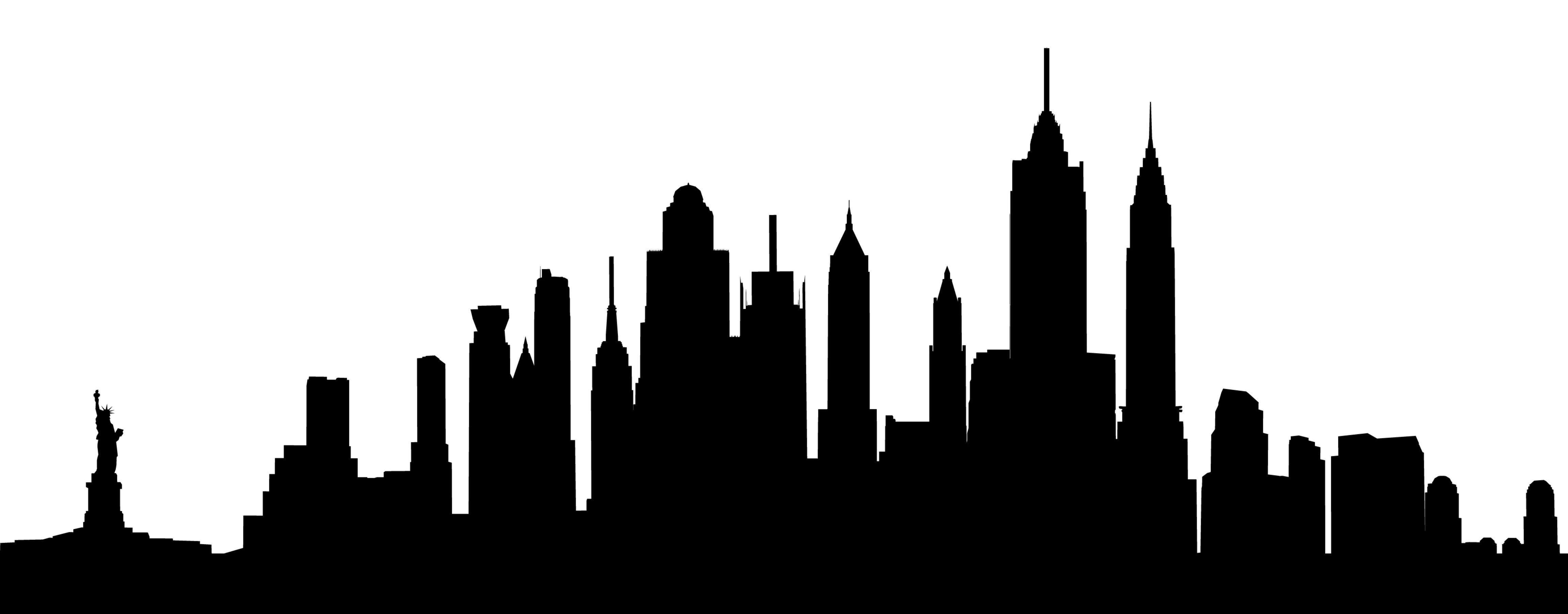 4606x1803 New York City Skyline Tattoos Arte. 