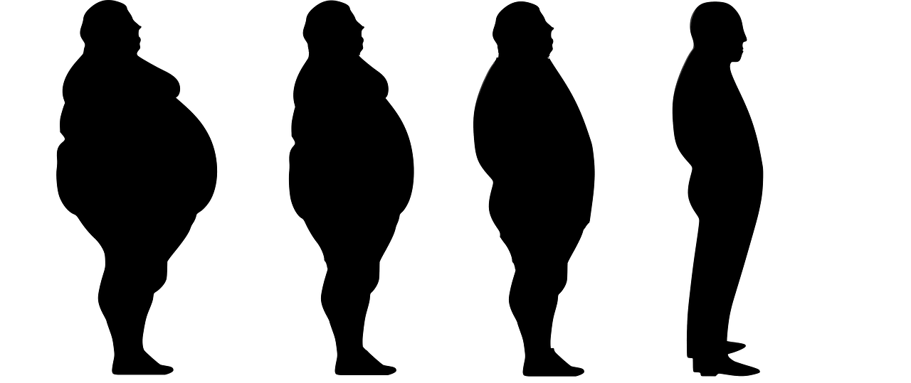 Vector illustration with scale of underweight to extremely obese man  silhouette Stock Vector Image & Art - Alamy