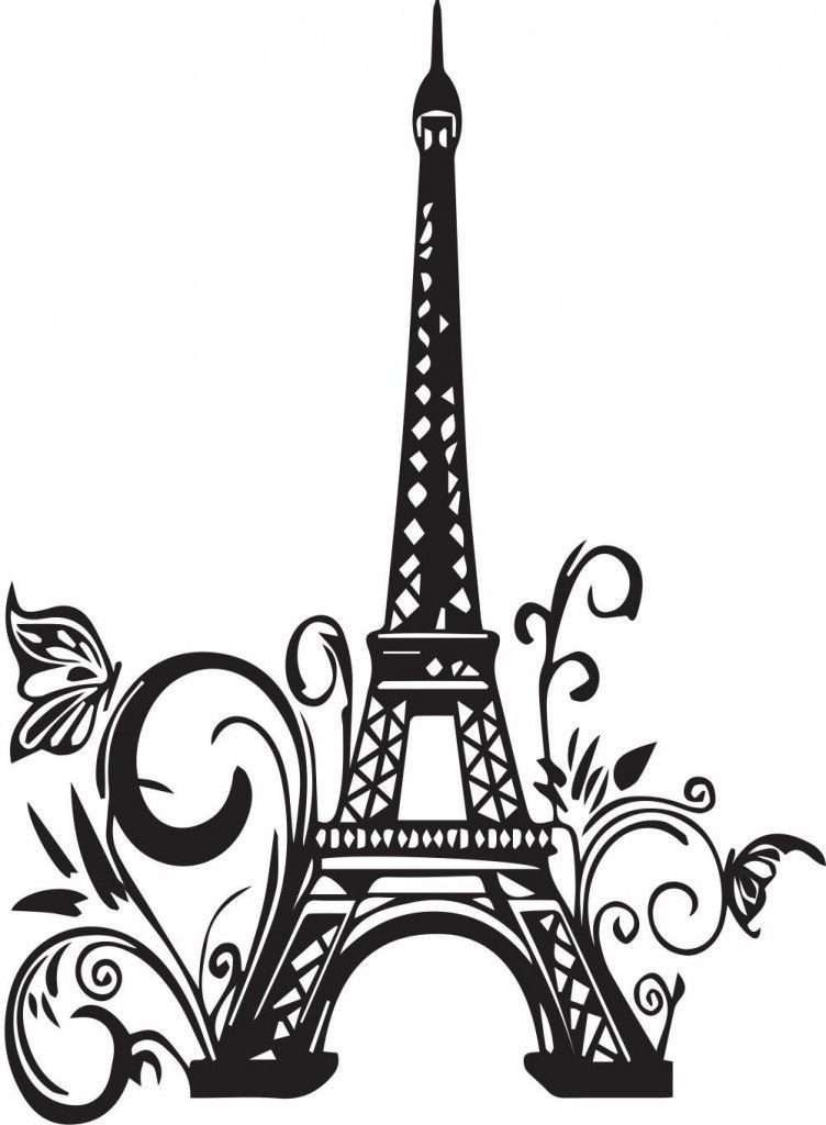 Paris Eiffel Tower Silhouette At Getdrawings Free Download