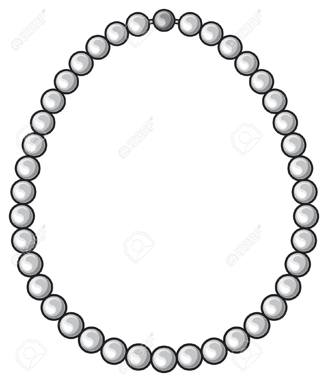 Pearl Necklace Silhouette at GetDrawings Free download
